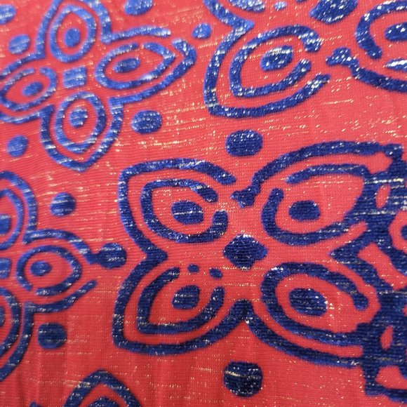 LuLaRoe XL Joy - NWT Rust Red, Blue Velvet, Metallic Gold Longline Vest - Picture 4 of 7